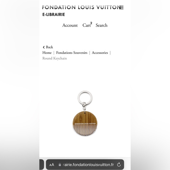 Fondation Louis Vuitton iconic polka dot round keychain - Picture 3 of 3